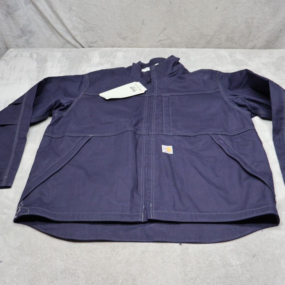Carhartt Quick Duck Jacket Mens XL Blue Flame Resistant Relaxed Full Swing NWD